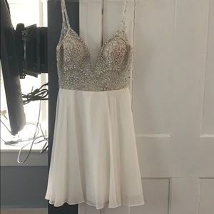 White prom or formal dress